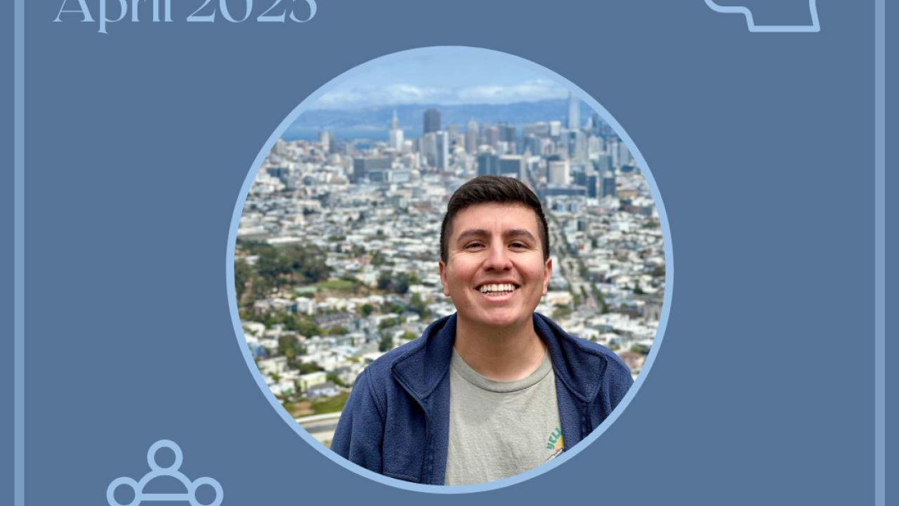 graphic featuring a picture of ivan smiling