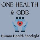 graphic saying one health and gdb, human health spotlight